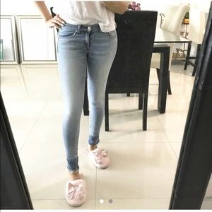 Rag & Bone Denim Raw Hem Skinny Jeans 24